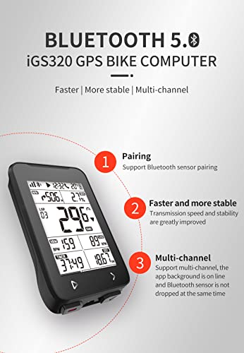 Gps Bike Computer Igpsport Igs520 Wireless Ipx7 Waterproof Cycle Computer With Waypoint Navigation #TOP4