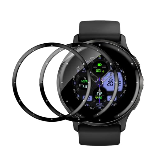 Cable Leader 2 Stück Schutzfolie für Panzerglas für Garmin Venu 3 Displayfolie 3D Kante Sensitive Touch Anti-Kratzfest 0 Staub & Blasen 0 15mm Ultra HD Klar Garmin Venu 3 Displayschutzfolie
