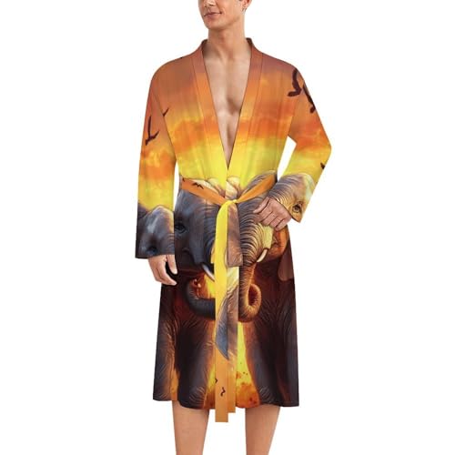Bata de baño para hombre de diseño atardecer para mañanas de descanso