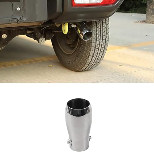 ANTC マフラー カッター ブラッシュカッター スズキジムニーJB74 JB64 (Suzuki Jimny) 適用 排気口 排気管 カスタム パーツ ステンレス鋼 シルバー (F11)