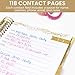 bloom daily planners New Address Book with Alphabetical Tabs - Hardcover Contact Book & Password Book Organizer for Addresses, Phone Numbers, Birthdays & Anniversaries (6” x 8.25”) - Marble
