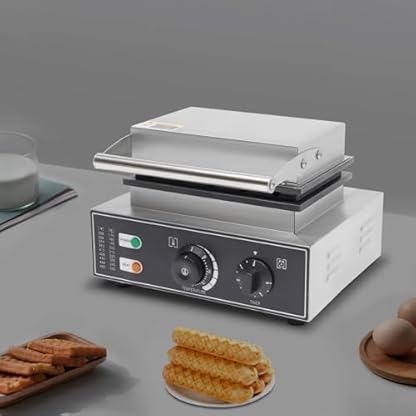1500W Waffeleisen Kommerzielle Edelstahl Elektrische Waffeleisen Hot Dog Waffle Maker Waffelgerät Waffelmaschine Waffel-Corn-Dog-Maschine – Bild 5