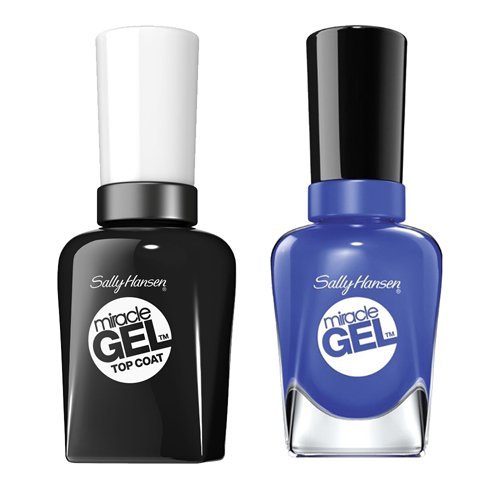 Sally-Hansen Miracle Gel Nail Polish, Tidal Wave and Top Coat with Dimple Bracelet