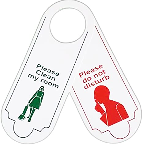 Image of 50 Sets Door Knob Hanger, Privacy Sign, DND Sign, Door Tags | Do Not Disturb & Clean My Room Card Tags | Hotel Toiletries | Guest House Door Hanger | Hotel Amenities | Marriage Guest Toiletry Kit | Pack Of 50