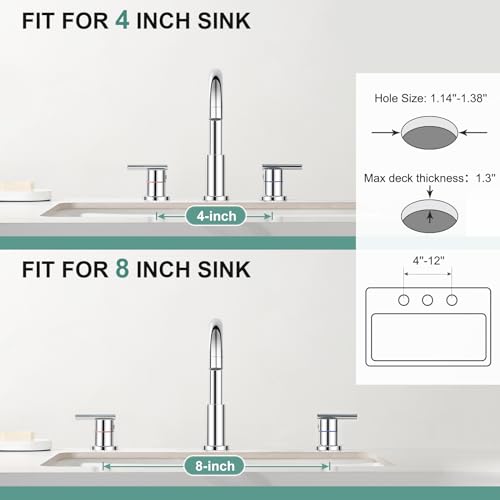 Robinet évier salle de bain Faustina pour moderniser votre lavabo à double commande - 6
