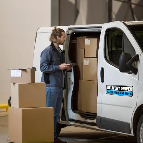 Image of Delivery Driver Car Magnet, Delivery Magnetic Car Door and Bumper Sign, High Reflective, Stronger Magnetic, Eye-Catching Design for Delivery.
