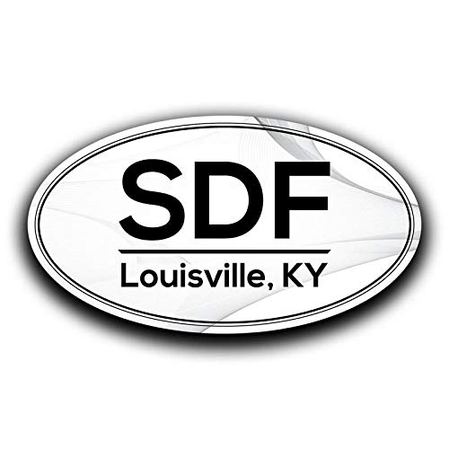 SDF Louisville Kentucky calcomanía de vinilo para parachoques de auto y maleta de viaje