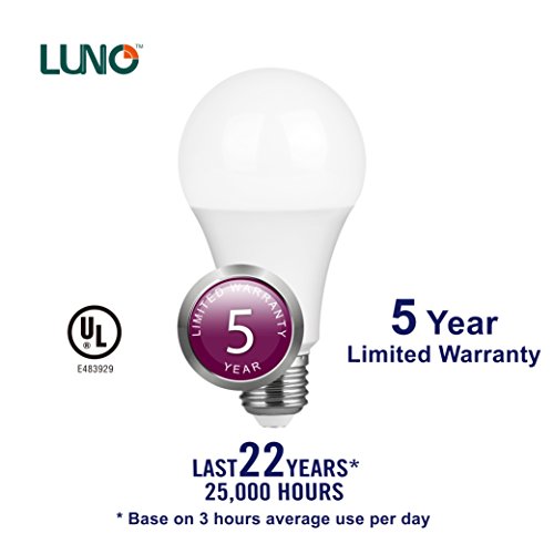 Luno A21 Dimmable Led Bulb, 15W (100W Equivalent), 1600 Lumens, 2700K (Soft White), Medium Base (E26), Ul Certified (4-Pack) #TOP4