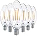 E14 LED Lampe, LED Kerze lampen Dimmbare, Energiesparlampe 4W (entspricht 40W), B35 Glühbirne, 2700K Warmweiß Leuchtmittel, 8er-Pack…