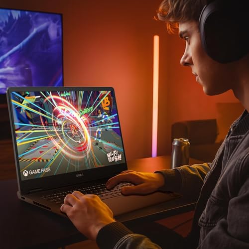 Image of HP OMEN 17.3 RTX 5070 AI Gaming Laptop, 17.3 inch FHD 144Hz, AMD Ryzen AI 9 365, 16GB DDR5 RAM, 1TB SSD, RGB Backlit KB, Low Blue Light, Bundle with Thunderobot 7 in-1 USB-C Hub, Windows 11 Pro