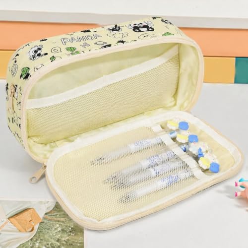 Image of FunBlast Pencil Pouch for Girls- Kawaii Pencil Pouch, Aesthetic Pencil Case Organizer, Large Capacity Stationary Organizer Case, Multipurpose Zipper Pouch for Kids & Adults (Panda)