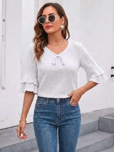 Image of TOPLOT Women's Top | Stylish Shirt Design | Comfortable Western Top| Easy Movement Structure | Trendy Look Styling | Versatile Perfect for Casual & Everyday Fashion (5231)