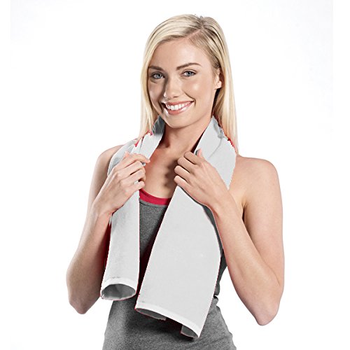 TowelSoft Premium 100% Cotton Terry-Velour Fitness-Towel, 12