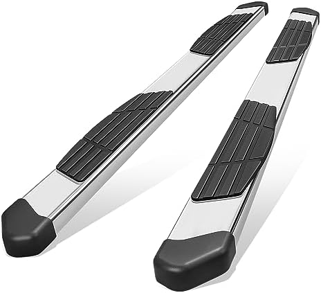 Running Board Auto Dynasty 5 Inches Honeycomb S Compatible With 2005-2022 Toyota Tacoma Double/Crew Cab, Stainless Steel Side Step Nerf Bar, Polished Chrome Running Boards For Silverado Crew Cab