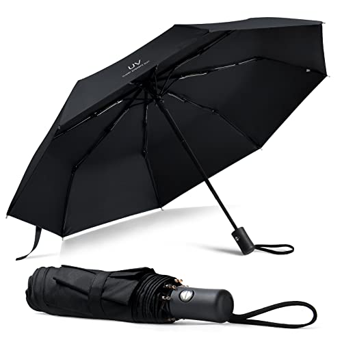 Vicloon Parapluie Umbrella, Parapluie Anti-Uv Pliant de Voyage Ouverture et Fermeture Automatique Parapluies Pliant Automatique Portable Inversé Compact...