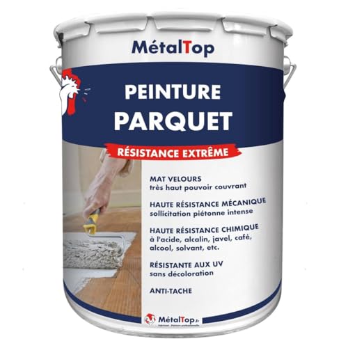 Metaltop - Peinture Parquet - Beige brun - RAL 1011-1 L - Convient parfaitement aux parquets et planchers en bois, qu'ils soient neufs ou usés