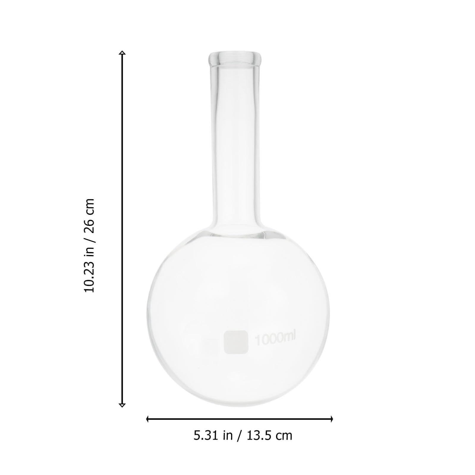 1000ml Ballon Étroit en Ébullition à Fond à Plat, Col Verre