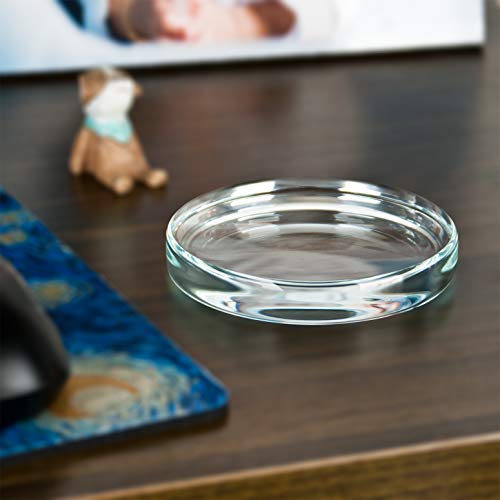 DjuiinoStar 10cm Spinning Top Base, -30cm Focal Length, Edge Polished, 3.93" Large Gyroscope Station (Help to Prolong Your Average Spinning Time Greatly), DSTB-1004