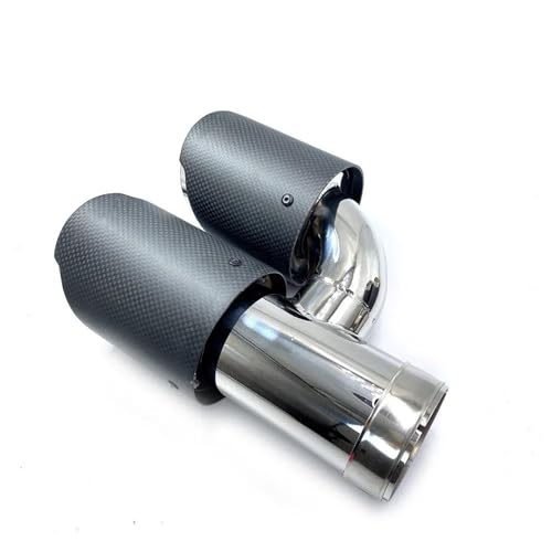 Boquilla de cola para escape en forma de H con fibra de carbono mate de 101mm
