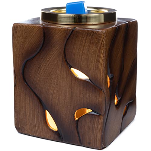 Scentsationals Wax Warmer, Scented Wax Cube Melter, Flower Electric Fragrance Burner, Wickless Candle Air Freshener, Full Size Home Décor, House Decoration Gift (Modern Driftwood)