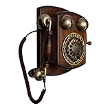 〖Plug and Play〗 : Ce téléphone mural filaire pour ligne fixe ne nécessite aucune alimentation externe ni piles. Il fonctionne directement sur une ligne téléphonique existante et peut également servir de téléphone de secours. Ce téléphone mural vintage pour ligne fixe, avec fonction de rappel, est pratique et utile. (Remarque : un abonnement téléphonique fixe est nécessaire.)