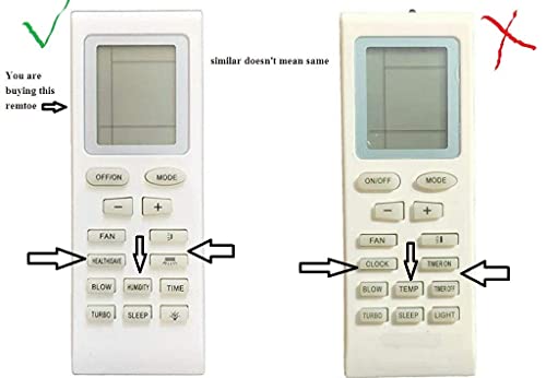Image of 5 Years Warranty AC Remote Compatible for Lloyd AC Remote YB1F2