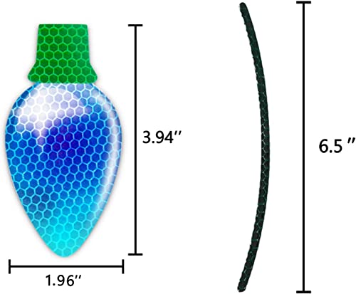 72 Pieces Christmas Car Refrigerator Decorations - 24 Reflective Bulb Light Shaped Magnets 48 Magnetic Wires Ornaments Set Xmas Holiday Cute Decor #TOP5