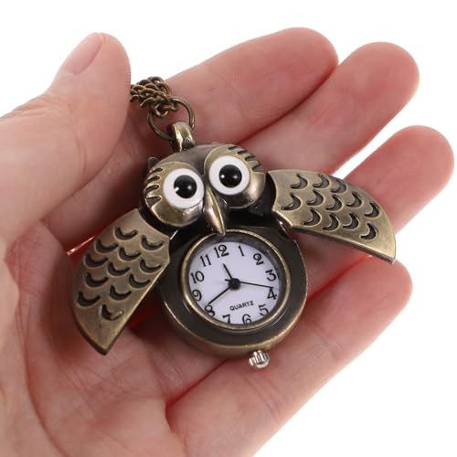 Reloj de Bolsillo de Búho Vintage con acabado elegante de aleación 4