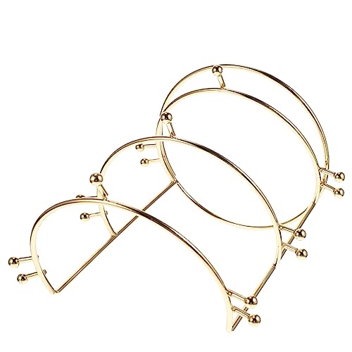 FOYTOKI Three-tier Crown Display Rack Elegant Headband Holder and Headpiece Stand for Home Decor Hairband Organizer and Storage for Crowns and Accessories