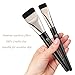 KINGMAS 2Pcs Flat Foundation Brush, Korean Spatula Facial Makeup Brush, Ultra Thin Concealer Contour Brush for Liquid Cream Blending