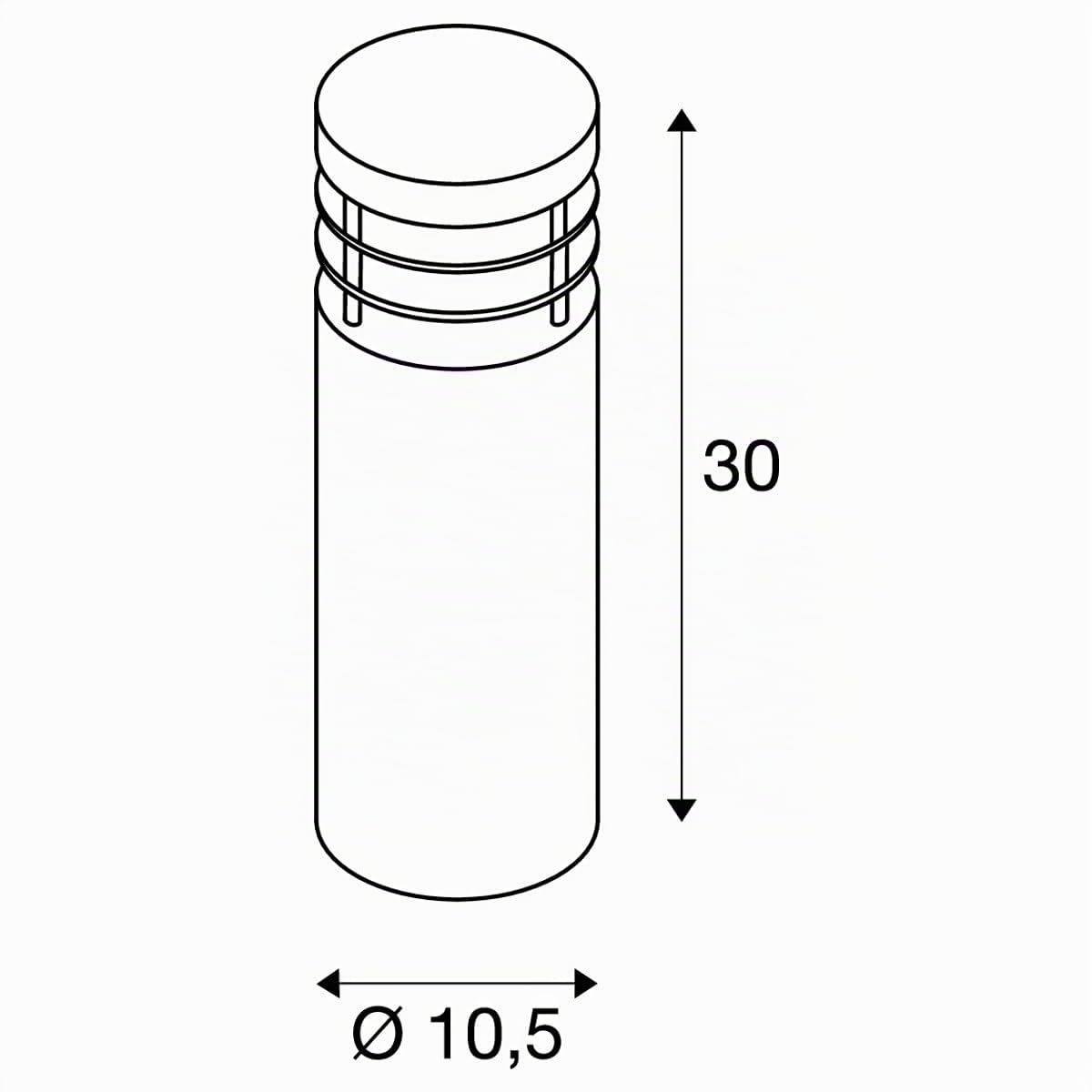 SLV Luminaire d'Extérieur LED VAP SLIM 30 | Rond, lampadaire d’Extérieur | Design en Inox pour Eclairage d’Extérieur Raffiné | borne, Potelet Borne Lumineuse Extérieur, Eclairage d’entrée