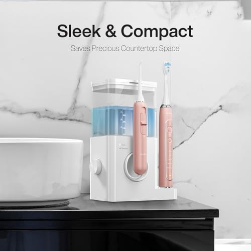 Image of AquaSonic Home Dental Center PRO - Brushing & Flossing Made Easy - Brush & Floss - Power Toothbrush & Water Flosser - Whiter Teeth & Healthier Gums