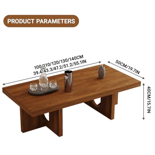 Table basse bois salon table centrale rectangulaire robuste pour salle familiale - 3