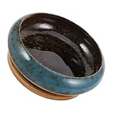 VALICLUD Hydroponischer Keramik Pflanztopf Rund 17,5cm mit Untersetzer Flache Pflanzschale für...