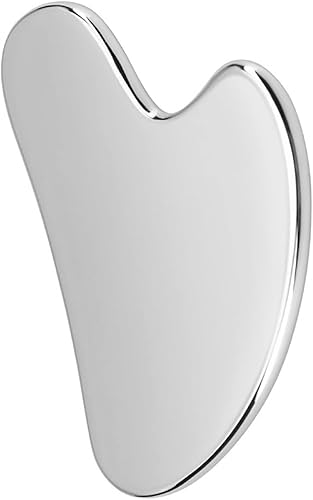 YIUIRUOI 1 tabla de raspar de acero inoxidable en forma de corazón, herramienta para el cuidado de la piel para raspar masaje en la