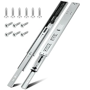 1 Pair | Soft Close Drawer Slides 20 inch, HBL’ Heavy Duty Cabinet Drawer Slides Replacement – Ball Bearing Full Extension, 200 LB Capacity, Made of Cold-Rolled Steel, Rust-Resistant & Long-Lasting.