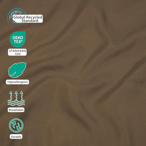 ZPECC Pillow Cases King Size Set of 12, 20x36 Envelope Closure Pillowcases, Soft Plain Brushed Microfiber Covers Hypoallergenic Breathable, Brown