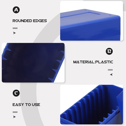 Caja para guardar monedas reutilizable azul de plástico miniatura 5