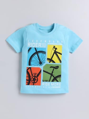 Image of Amazon Brand - Jam & Honey Boys Cotton Graphic Printed Half Sleeves T-Shirt | Regular Fit | Soft & Breathable (Available in Pack of 3 & Pack of 5) (2 to 8 Years)