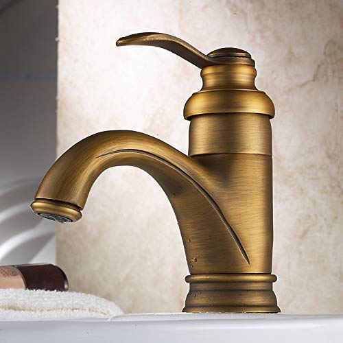 Robinet antique en cuivre mitigeur idéal pour vasque rétro chic - 3