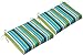 Pillow Perfect Outdoor Topanga Stripe Lagoon Squared Corners Seat Cushion, Set of 2