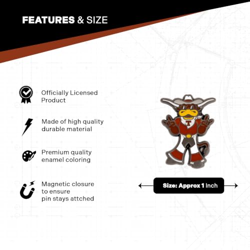 Image of Desert Cactus UT Austin Longhorns Magnetic Metal Lapel Pin (G) | Officially Licensed University of Texas Austin Enamel Finish Lapel Pin Formal Wear Bag and Hat Jewelry Tie Track Brooch Pin
