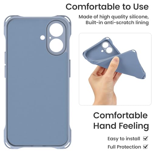 Coque antichoc iPhone 16 Plus bleu cordon réglable pour éviter les chutes de mobile - 3