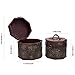 THY COLLECTIBLES Vintage Style Embossed Flower Pattern Wooden Octagon Jewelry Treasure Box Storage Organizer Trinket Keepsake Chest Set of 2