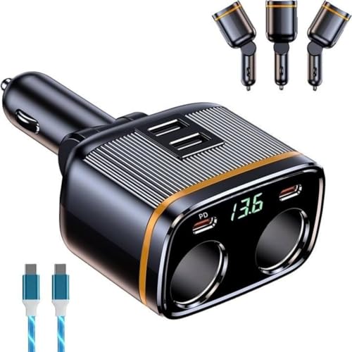 �V�K�[�\�P�b�g 6in1���݁y145W�����[�d�zYEEKAATOS�ԍڏ[�d��b��]���߉\ �X�}�[�g�f�W�^���d���\���b�ߔM�ی� ���x����biPhone16 15/Android�Ή��b12V-24V ��/�g���b�N/SUV�p�i �����[�\�P�b�g�g���|�[�g×2 +