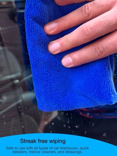 Image of Premium 350 GSM Microfiber car Cleaning Cloth (Pack of 5) | absorbant Microfiber Cloth| car and Bike Washing and Cleaning Multipurpose Micro Fiber Cloths (Multicolour)