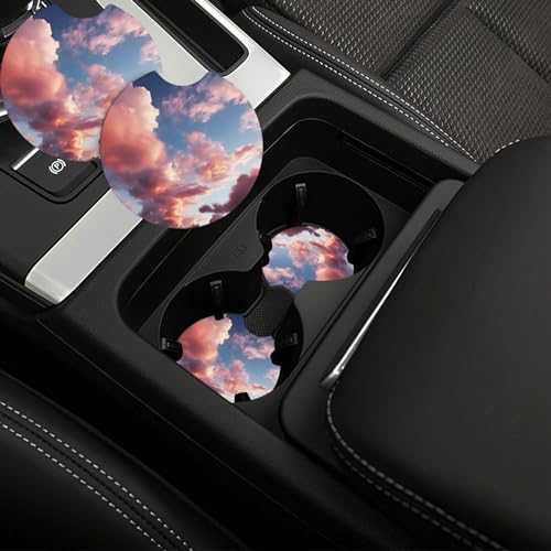 Portavasos para carro negro 2 piezas de neopreno miniatura 1