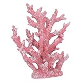 ABOOFAN Decoración de Coral Artificial de Resina Grande Rosa Adorno Realista para Acuario y Mesa Estatua de Coral Simulada para Peceras y Hogar