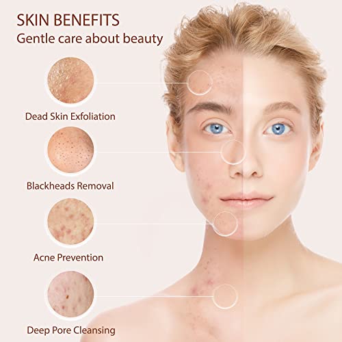Image of Face Scrubber | Facial Cleansing Brush Exfoliator Skin Care Beauty Products Powered Electric Wash Exfoliating Skincare Women Spin Cleanser Tools Cleaning Scrub Washer Self Care (Rubellite)