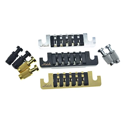 Kaish Electric Guitar Tp-6 Style Lp Bridge Stop Bar Vintage 70'S Bridge Tailpiece With Fine Tuners/Studs For Lp Les Paul/Sg/Es Electric Guitars Gold #TOP7